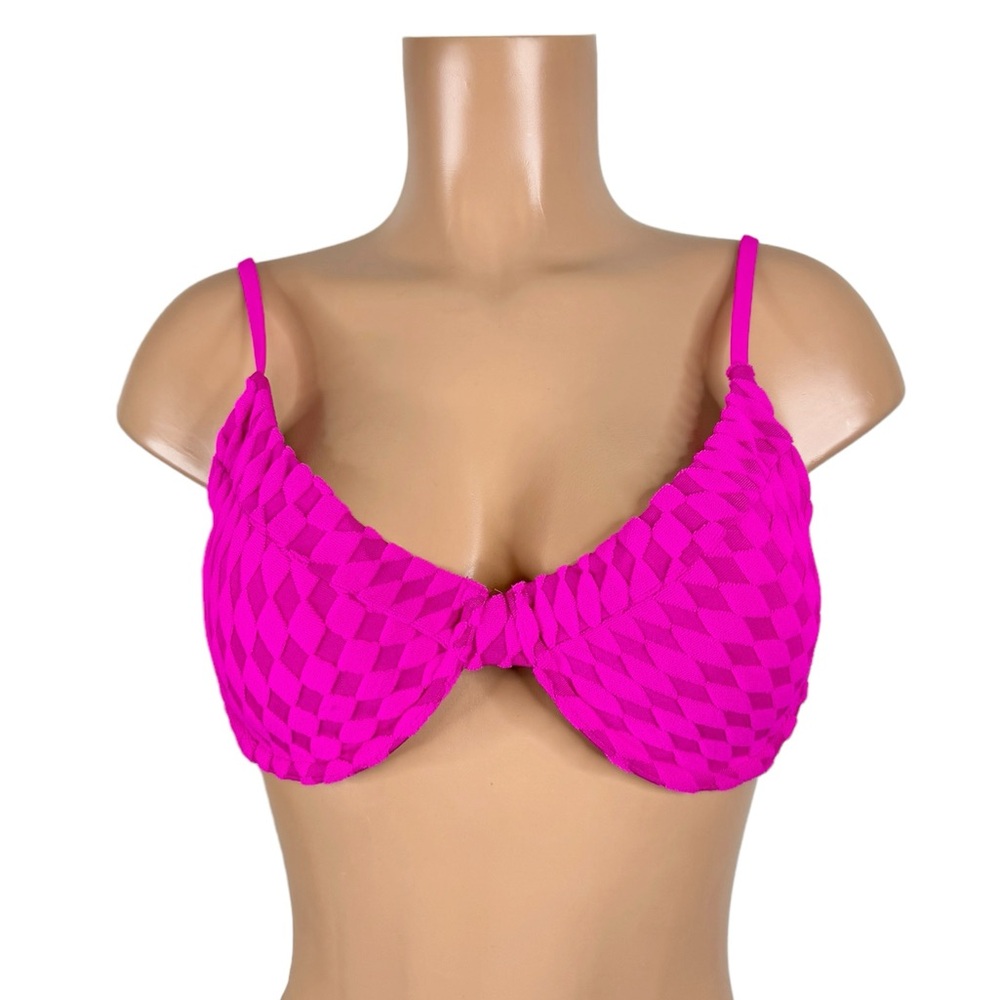 Good American Wave Check Demi Bra
